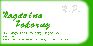 magdolna pokorny business card